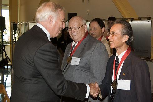 President Mote and Professor Lin