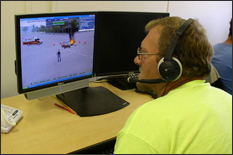 Transportation Official takes part in a mock scenario.